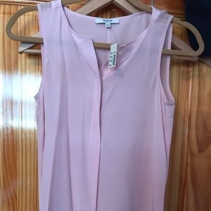 Madewell XXS pink sleeveless top in silk Brand new